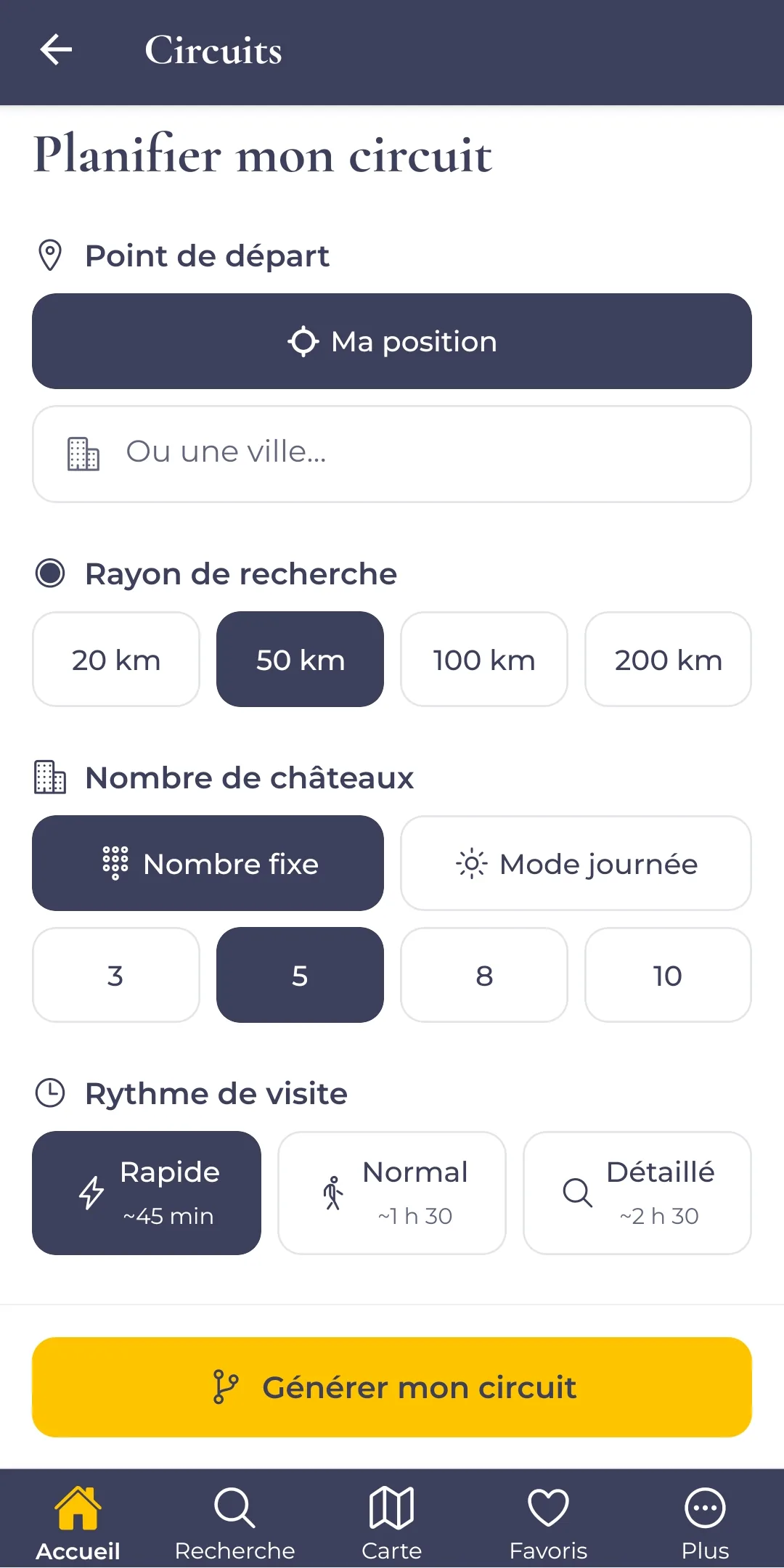Écran de l'application 5