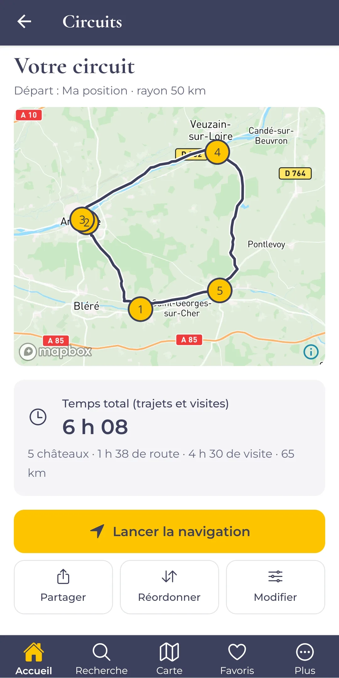 Capture de l'application